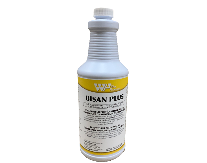 Sanitizer without rinsing, Bisan Plus, Based on alcohol and quaternary ammonium, 946ml (12un/bx)