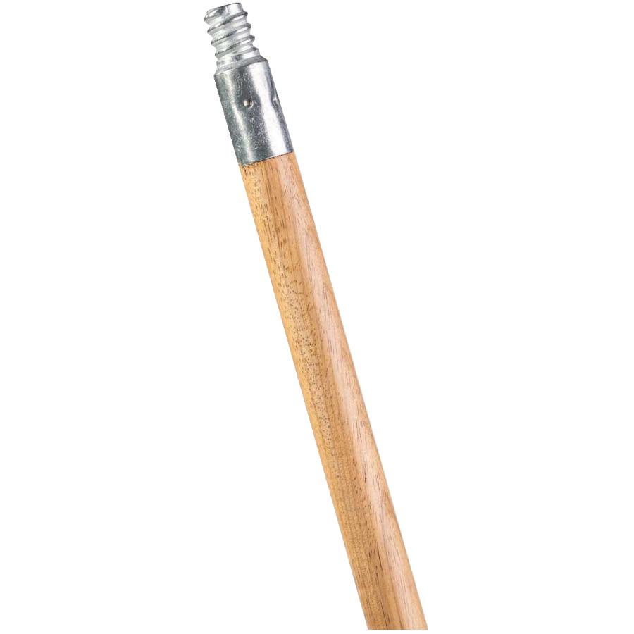 Wooden stick all purpose, Metal threaded tip, 60&quot; x 15/16&quot; (1un)