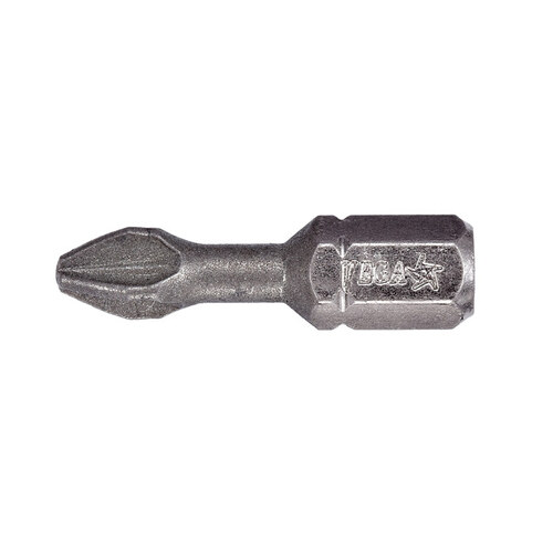 Insert bit Phillips #2 Vega Diamond tip , 1&quot;, Silver (5un/bag)