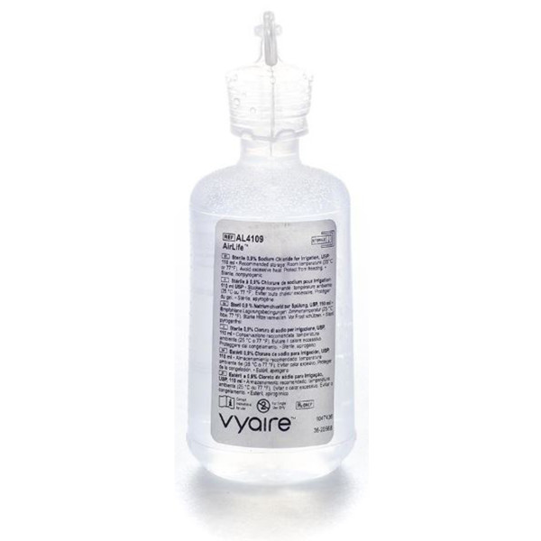 Sterile water with sodium chloride 0.9%, 110ml (1un)