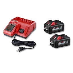 [48-59-1862SC] Ensemble 2 batteries and chargeur Milwaukee, 48-59-1862SC, M18 Redlithium High Outpout XC60, Li-Ion 18V 6Ah